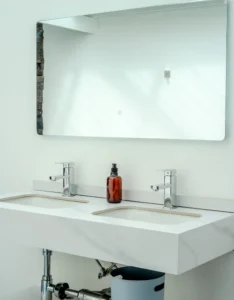 Modern sink with high-end fixtures and premium finishes.